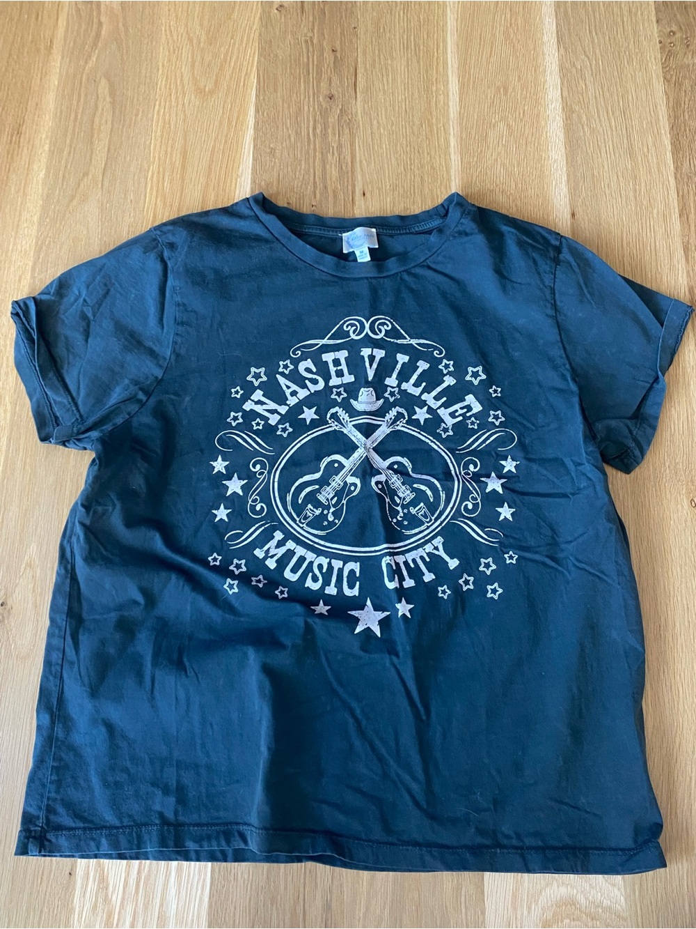 Nashville Music City Black Graphic Tee - Kids
